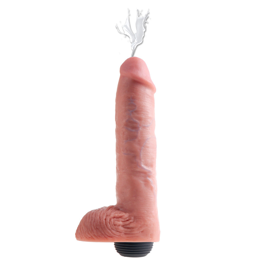 King Cock 11 Inch Squirting Cock With Balls Flesh - Eroticon Ltd