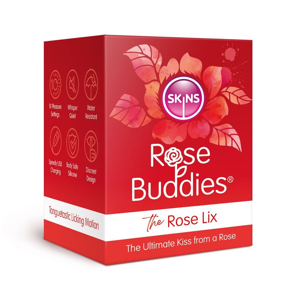 Skins Rose Buddies The Rose Flix Clitoral Massager Red - Eroticon Ltd