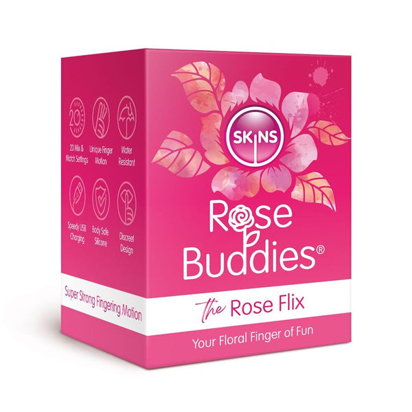 Skins Rose Buddies The Rose Flix Clitoral Massager Pink - Eroticon Ltd