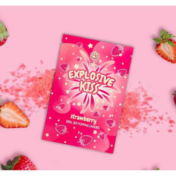 Explosive Kiss Strawberry Oral SEX Popping Candies 9g - Eroticon Ltd