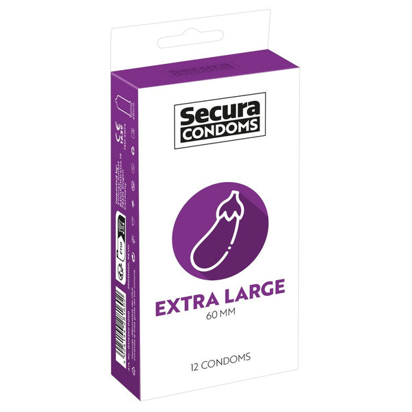 Secura Condoms 12 Pack Extra Large - Eroticon Ltd