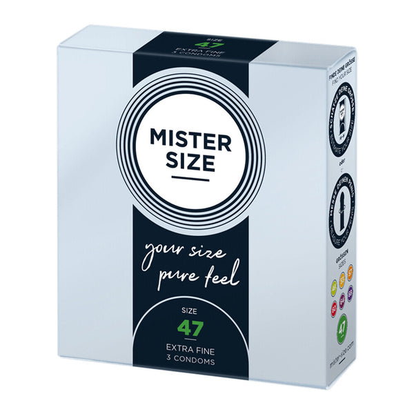 Mister Size 47mm Your Size Pure Feel Condoms 3 Pack - Eroticon Ltd