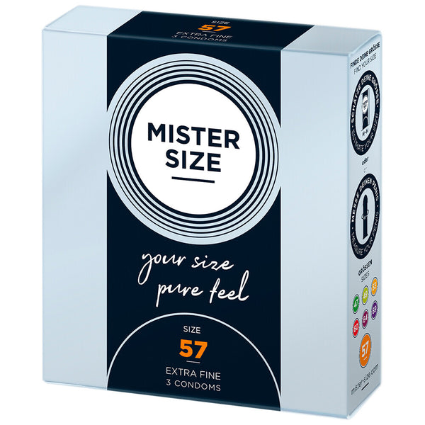 Mister Size 57mm Your Size Pure Feel Condoms 3 Pack - Eroticon Ltd