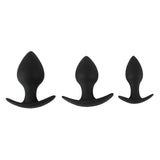 Black Velvet Silicone Three Piece Anal Training Set - Eroticon Ltd