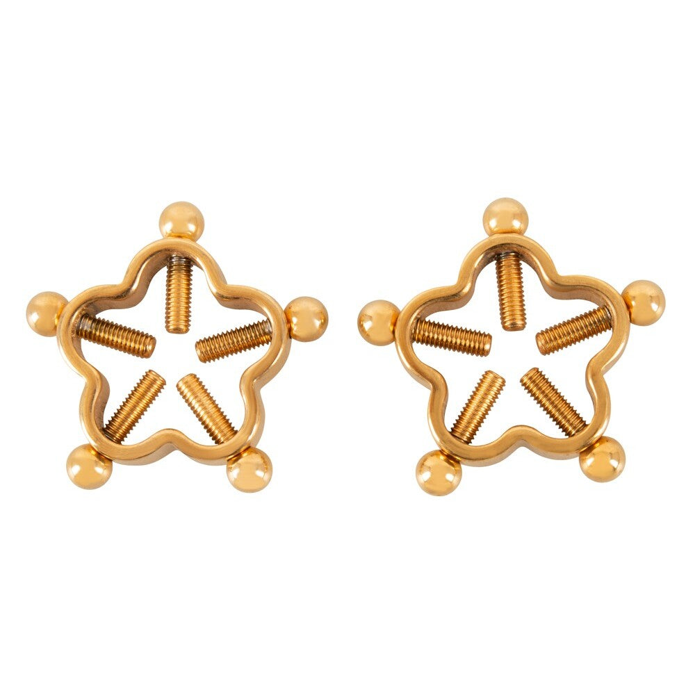 Bad Kitty Golden Flower Nipple Jewellery - Eroticon Ltd