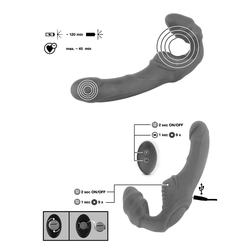 Vibrating Strapless StrapOn 2 - Eroticon Ltd