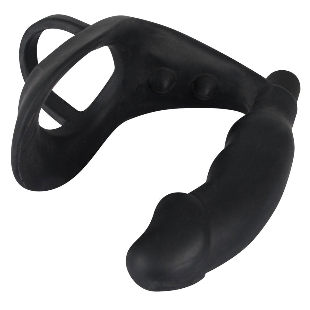 Black Velvets Cock Ring And Vibrating Anal Plug - Eroticon Ltd