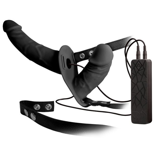 Double Thruster Vibrating Double Ended Dildo With Harness - Eroticon Ltd