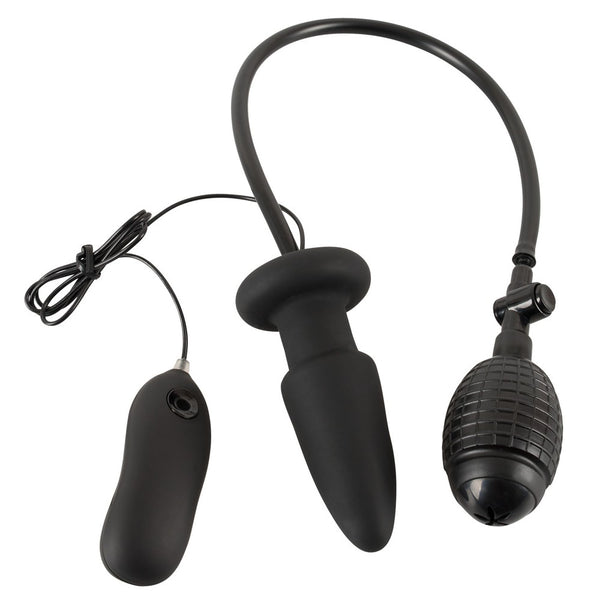 Inflatable And Vibrating Silicone Butt Plug - Eroticon Ltd