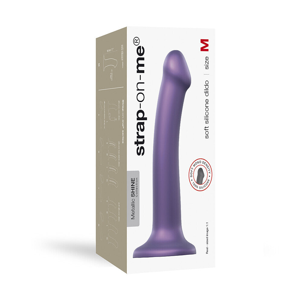Strap On Me Mono Density Metalic Shine Dildo Medium Purple - Eroticon Ltd
