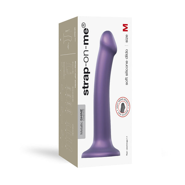 Strap On Me Mono Density Metalic Shine Dildo Medium Purple - Eroticon Ltd