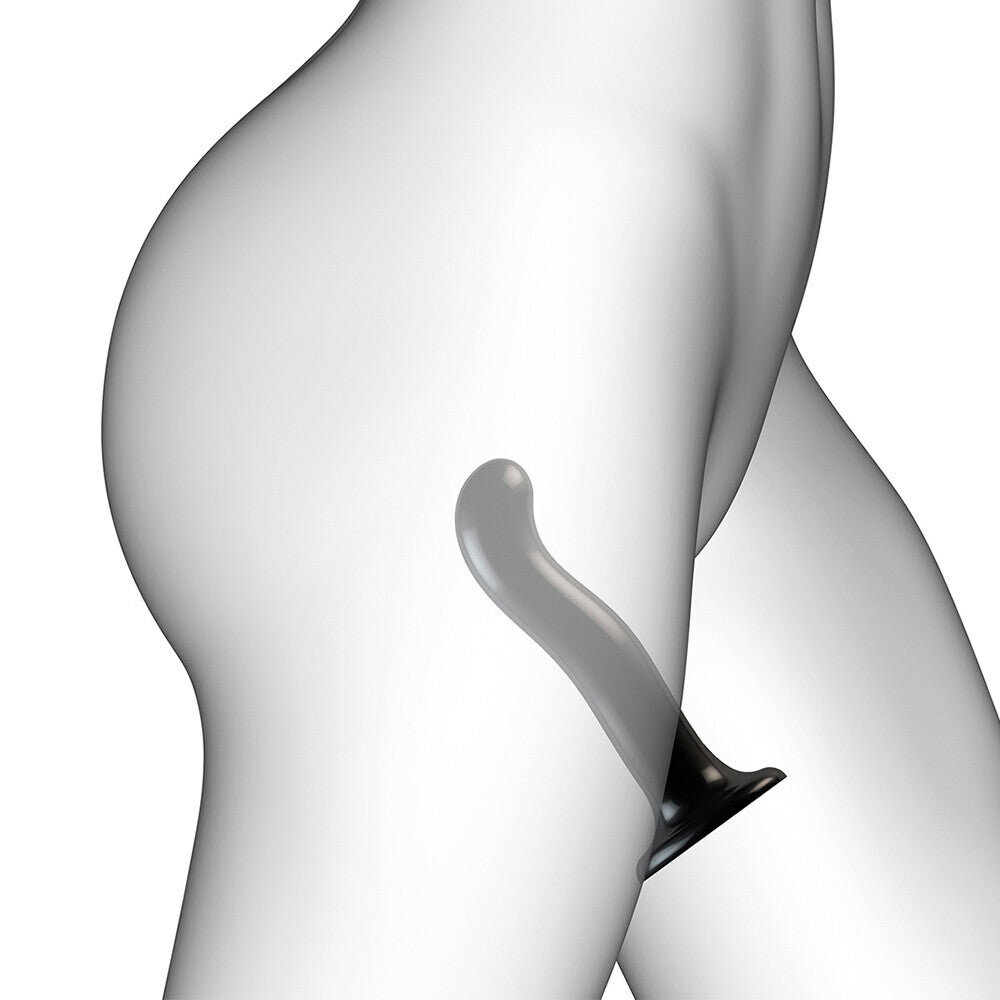 Strap On Me Prostate and G Spot Curved Dildo Large Black - Eroticon Ltd