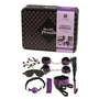 Secret Bondage Kit Black And Purple Collection - Eroticon Ltd