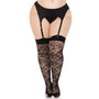 Leg Avenue Wild Rose Net Thigh Highs UK 14 to 18 - Eroticon Ltd