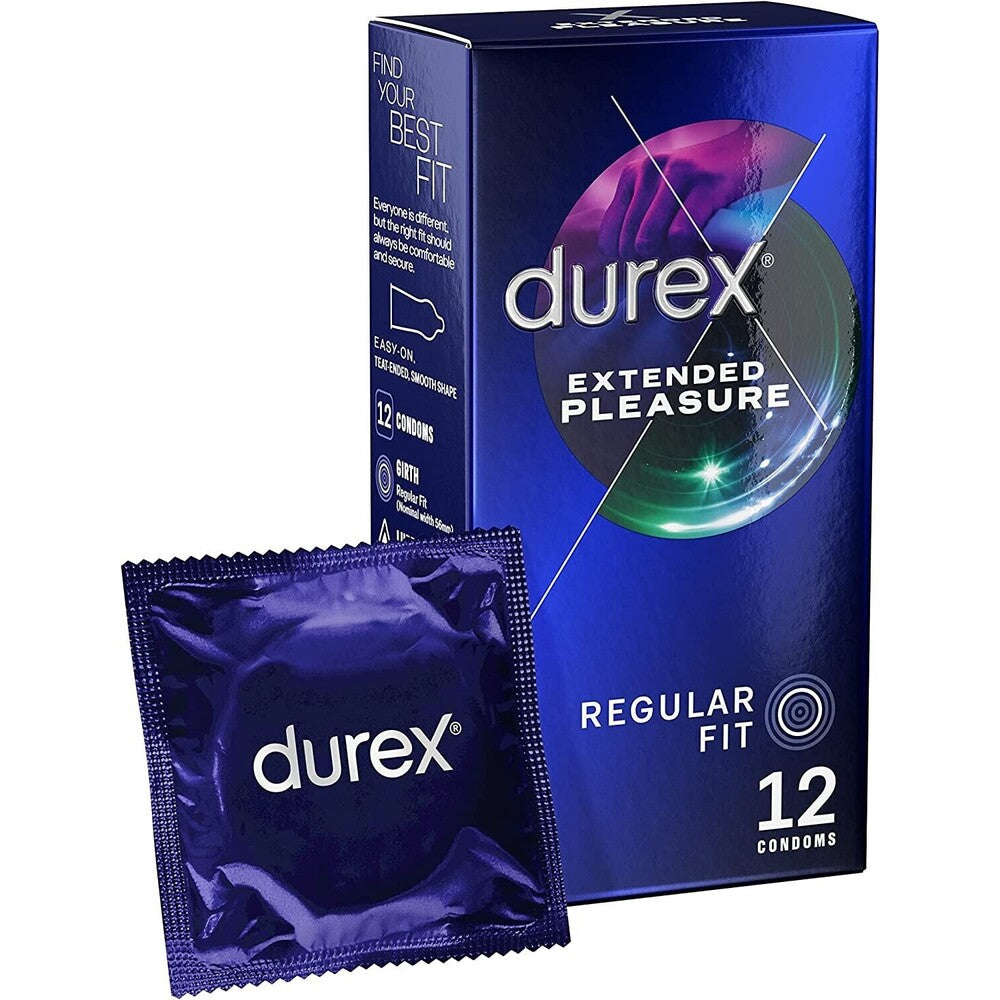 Durex Extended Pleasure Regular Fit Condoms 12 Pack - Eroticon Ltd