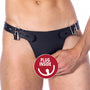Double Leather Brief With Penis Hold And Dildo - Eroticon Ltd