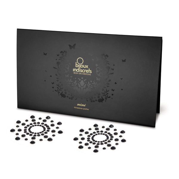 Bijoux Indiscrets Mimi Rhinestone Pasties Black - Eroticon Ltd