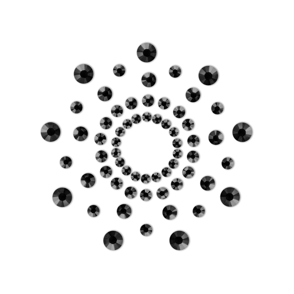 Bijoux Indiscrets Mimi Rhinestone Pasties Black - Eroticon Ltd