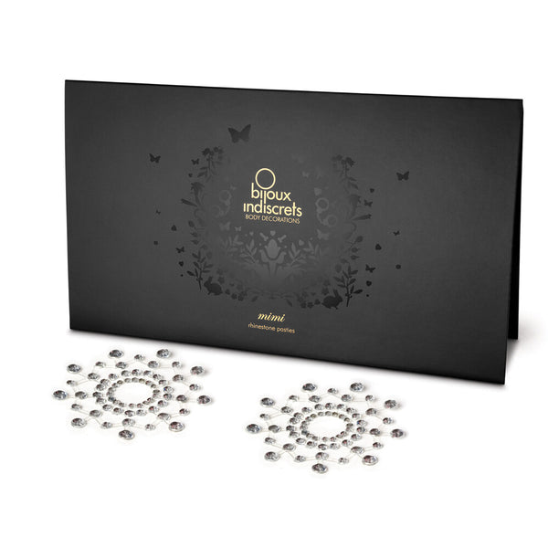 Bijoux Indiscrets Mimi Rhinestone Pasties Silver - Eroticon Ltd