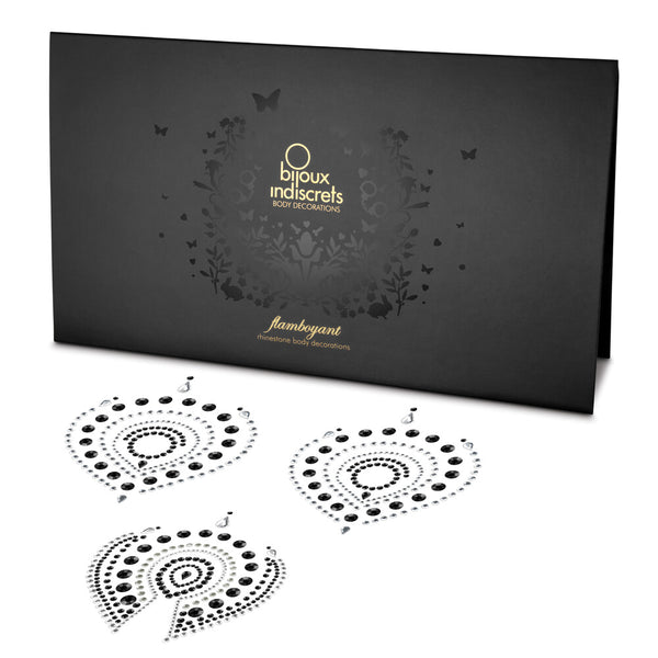 Bijoux Indiscrets Flamboyant Rhinestone Jewellery Black Silver - Eroticon Ltd
