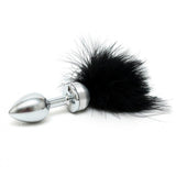 Small Butt Plug With Black Feathers - Eroticon Ltd