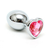 Small Butt Plug With Heart Shaped Crystal - Eroticon Ltd