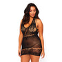 Leg Avenue Floral Lace Opaque Mini Dress UK 16 to 18 - Eroticon Ltd