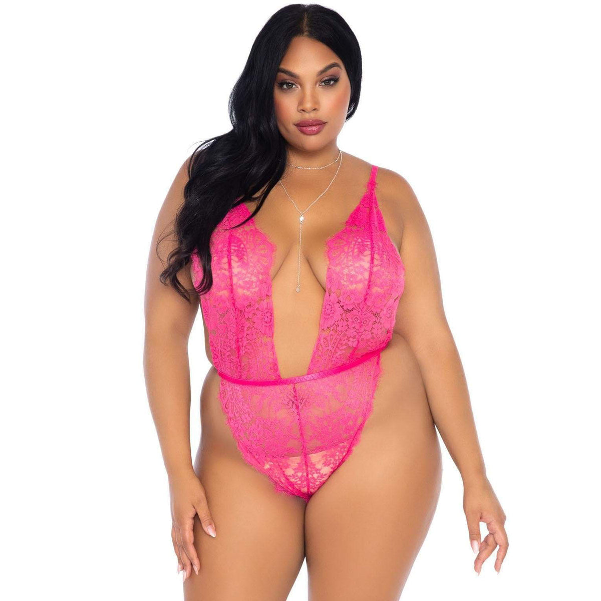 Leg Avenue Floral Lace Teddy and Robe Set - Eroticon Ltd