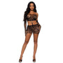 Leg Avenue Lace Tube Dress and Gloves Black UK 6 to 12 - Eroticon Ltd