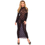 Leg Avenue Long Sleeved Long Dress UK 8 to 14 - Eroticon Ltd
