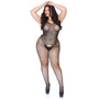 Leg Avenue Crystalized Net Bodystocking Plus Size UK 18 to 22 - Eroticon Ltd