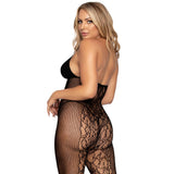 Leg Avenue Lace And Opaque Bodystocking UK 6 to 12 - Eroticon Ltd