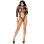 Leg Avenue Top Bodysuit with Thong Black UK 8 to 14 - Eroticon Ltd