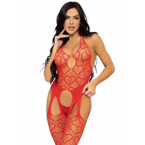 Leg Avenue Net Suspender Body UK 6 to 12 - Eroticon Ltd