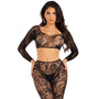 Leg Avenue Crop Top and Footless Tights UK 6 to 12 - Eroticon Ltd