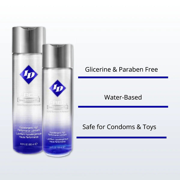 ID Free Hypoallergenic Waterbased Lubricant 30ml - Eroticon Ltd