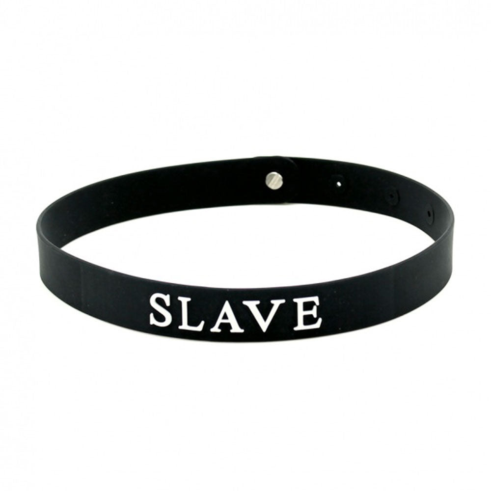 Black Silicone Slave Collar - Eroticon Ltd