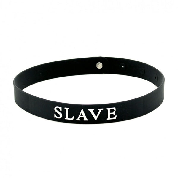 Black Silicone Slave Collar - Eroticon Ltd