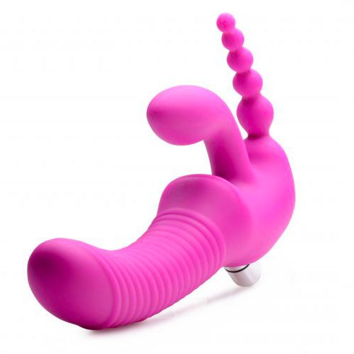 Regal Rider Vibrating Silicone Strapless Strap On Triple G Dildo - Eroticon Ltd