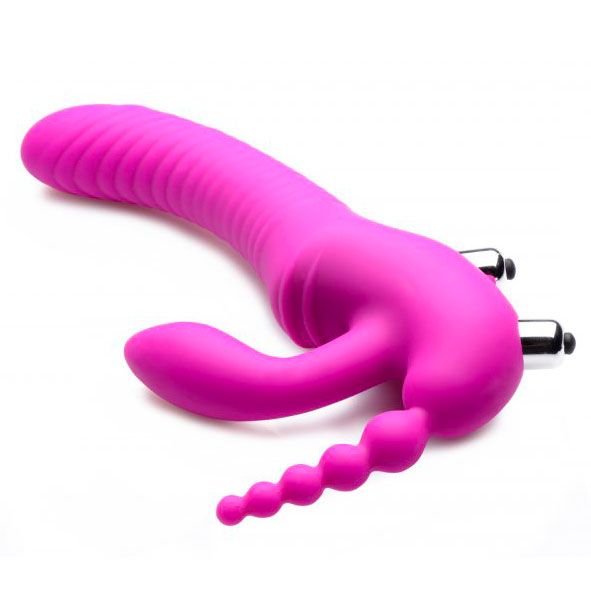 Regal Rider Vibrating Silicone Strapless Strap On Triple G Dildo - Eroticon Ltd