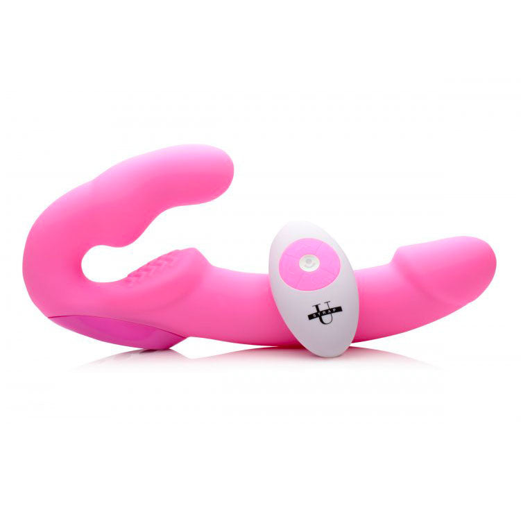 Strap U Urge Rechargeable Vibrating Strapless Strap On With Remo - Eroticon Ltd