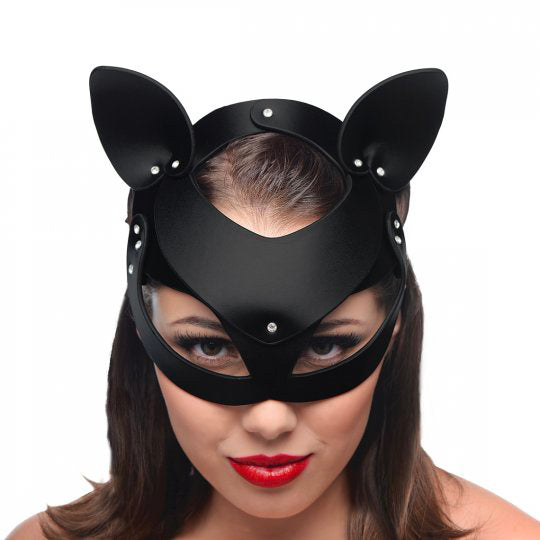 Master Series Bad Kitten Leather Cat Mask - Eroticon Ltd