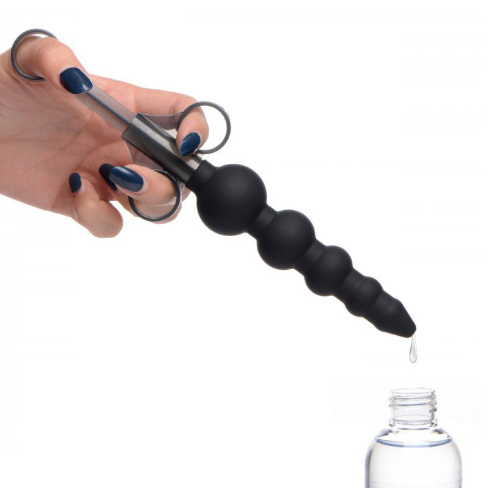 Master Series Silicone Graduated Beads Lube Launcher - Eroticon Ltd
