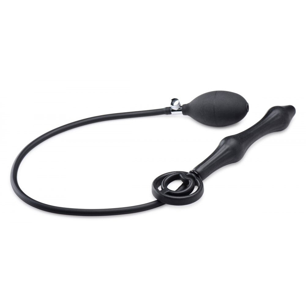 Master Series Devils Rattle Inflatable Anal Plug With Cock Ring - Eroticon Ltd