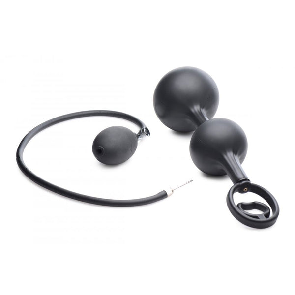 Master Series Devils Rattle Inflatable Anal Plug With Cock Ring - Eroticon Ltd