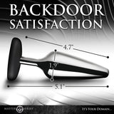 Master Series Butt Slut Metal and Silicone Butt Plug - Eroticon Ltd