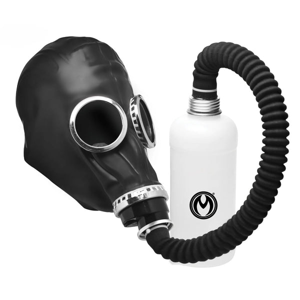 Master Series Dark Inhaler Gas Mask with Bottle - Eroticon Ltd