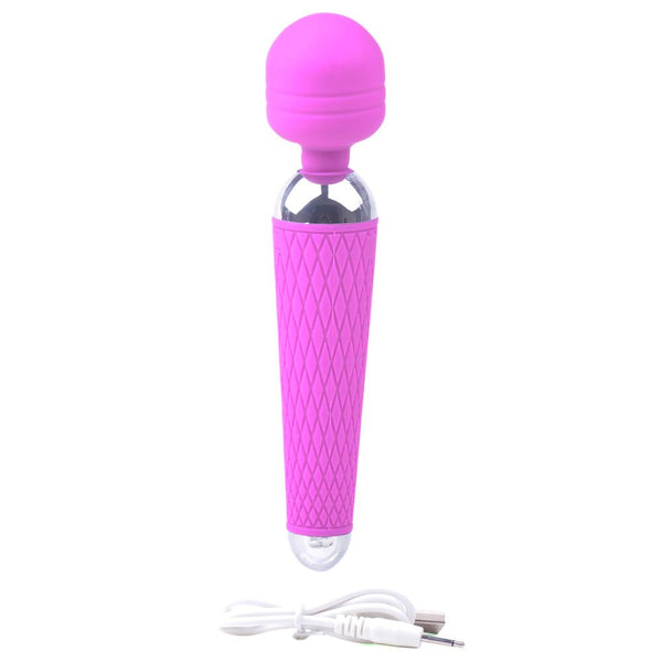 10 Speed Purple Rechargeable Magic Wand - Eroticon Ltd