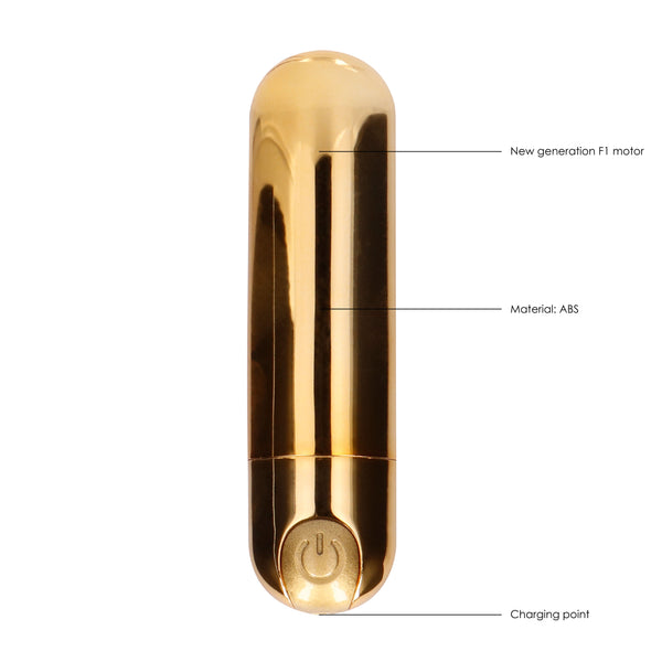 10 speed Rechargeable Bullet Gold - Eroticon Ltd