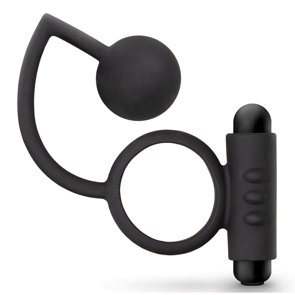 Anal Adventures Platinum Ball With Vibrating Cock Ring - Eroticon Ltd